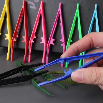 1/10 Pc-ul Poate alege culoarea de Plastic Pensetă Medicală de Reparații Mici, de Unică folosință Pensete Instrumente Pensete Meserii Jucarii Copii Cleme de Plastic