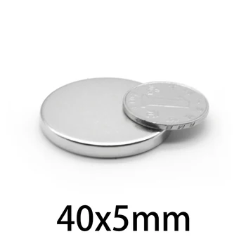1-30buc Foaie 40mm X 5mm Disc Magnet Puternic din Neodim 40x5mm Permanenți din pământuri rare magnetic Puternic 40*5mm 40x5 Mare Rotund Magneți