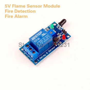 1 Canal 5V Senzor de Flacara Modul de Detectare a Incendiilor Senzor de Alarmă de Incendiu Modul Releu