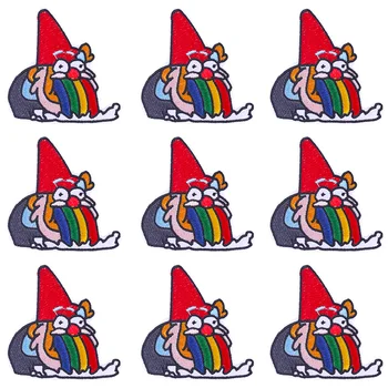 10 BUC en-Gros de Desene animate Mos Craciun Aplicatiile de Broderie Patch-uri Pentru Îmbrăcăminte Autocolante Curcubeu LGBT Patch-uri Brodate Pe Haine