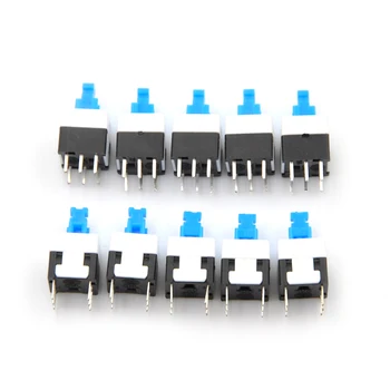 10buc/lot 6 Pin Mini Buton de Auto-blocare Comutator Multimetru Comutator Pătrat 8x8mm