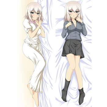 180cm Girls Und Panzer Itsumi Erika Pernă Anime Drăguț Obiecte de uz Casnic Desene animate Cadou Îmbrățișează Corpul de Pernă Decor