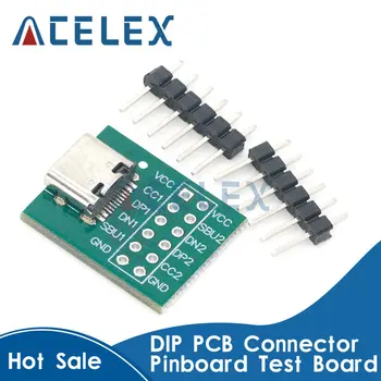 1BUC USB de TIP C pentru BAIE Conector PCB Shake Test de Bord Lipit de sex Feminin Baie Pin Header Adapter