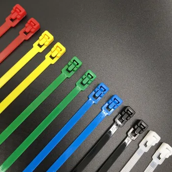 200mm Nailon Eliberabil Cablu Cravate Colorate 100buc material Plastic cu Auto-blocare Reutilizabile UL Rohs Aprobat nod Legături BundleTies