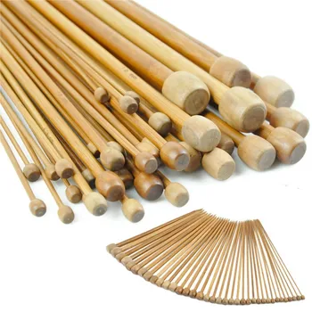 36 Buc Bambus Croșetat Cârlig Set DIY Andrele se Ocupe de Tricotat Țese Fire de Meserii Tricotat Instrumente 18 Dimensiuni 2mm-10mm
