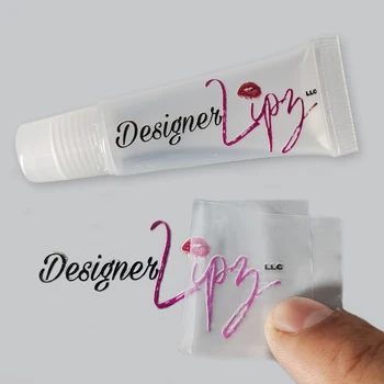 45x20mm 100buc Personalizate Logo-ul de Brand Finisaj Lucios Vinil UV Transfer 3D Autocolant Eticheta Decal Impermeabil Autoadezive Pentru Luciu de buze Tub