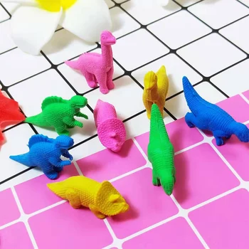 4buc/Pachet Drăguț Animale Desene animate Eraser Copii de Școală de Corecție Consumabile Cadouri Amuzante Radiere Creion Crocodil Dinozaur Robot de Pește