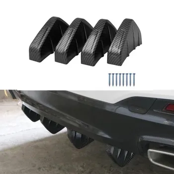 4pc Universal Auto bara spate exprimate rechin spoiler pentru Audi A3 A4 A5 A6 A7 B5 B6 B7 C5 C6 Q5 Q7 TT S4 S5 S6 S7 S8 TTS RS4 RS5 RS6