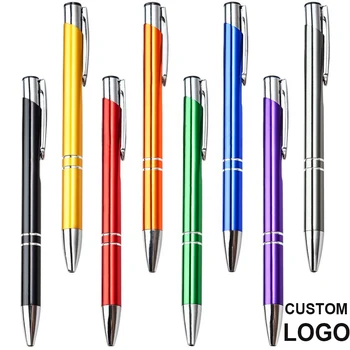 50Pcs Personalizate Logo-ul Idei de Cadouri Gravate cu Laser de Metal, Pixuri personalizate cu logo-ul și url-ul web și contacte