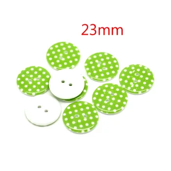 50Pcs Verde Rotund Punct de Rășină de Cusut Nasturi Pentru Haine de Copii Scrapbooking Decorative Botones Artizanat DIY Accesorii