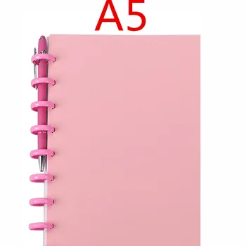 A5 notebook nou de ciuperci gaura portabil suport stilou volante o pereche de coperți de carte de 60 de pagini interioare 8 din plastic obligatoriu catarame