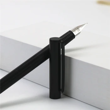 Bine Toc Stil Fata Negru Stilou scris de Student birou de afaceri pen EF bine penita 0.38 mm