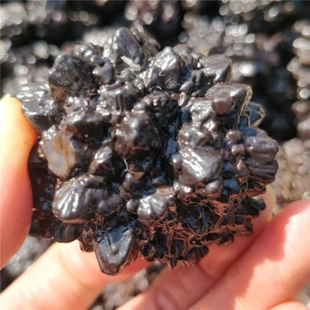 Black Diamond Cristal Profeția Rock Carbonado Minereu De Exemplare Văzător Cu Pietre De Cuarț Natural Limonite Minerale Colectie Decor Bomba