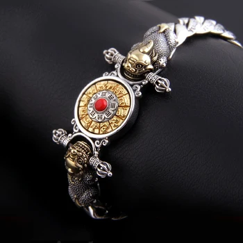 Chineză Stil Retro Bijuterii De Argint Noroc De Bani Pixiu De Lux Doamnelor Brățară De Personalitate La Modă Amuleta Pentru Iubit Cadou