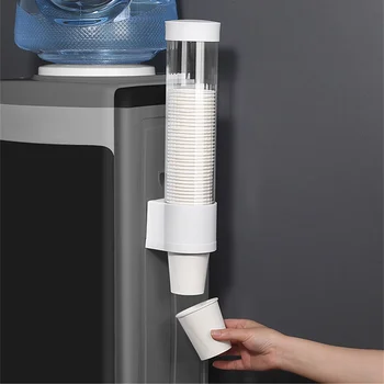 De unică folosință, Pahare de Hârtie Dispenser din Plastic Suport pentru pahare pentru Apă Dozator Montat pe Perete Automată Cupa Raft de Depozitare Cupe Container