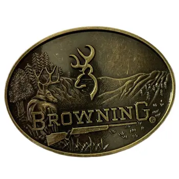 De vânzare cu amănuntul Nou Browning Vânătoare Centura Cataramă Ovală din Bronz Metal Cowboy Catarame Femeie Bărbat Curele Accesorii Bijuterii se Potrivesc 4cm Curea lata