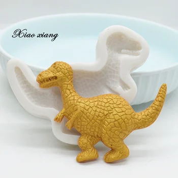 Dinozaur 3D Mucegai Silicon Bomboane de Ciocolată Fondant Matrite Copil de Naștere Tort Decorare DIY de Copt Cookie Mucegai M2071