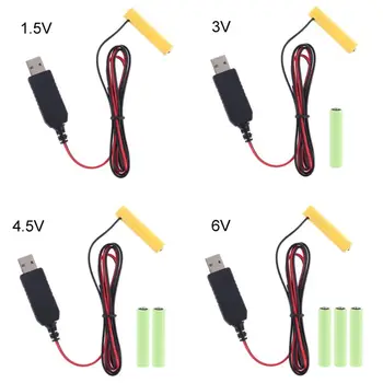 E8BA Eliminator de Baterie USB Cablu de Alimentare Înlocui 1.5 V Baterie AAA pentru Radio Ceas Electric Benzi cu LED-uri de Lumină Calculator