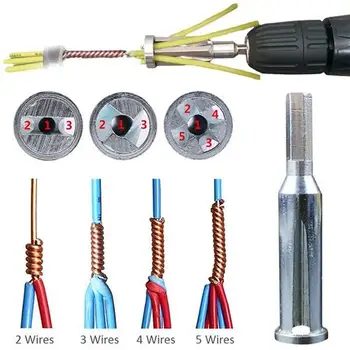 Electrice Răsucire Sârmă Instrument 5 Gaura Electrician Universal Automat De Răsucire Pentru Dezizolat Sârmă Dublarea Mașină Conector