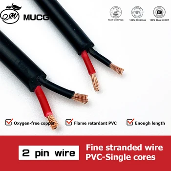 Fir Electric 2 pin Difuzor Audio cablu de Cupru Flexibil cablu Electric Strand PVC de Putere Teaca cabluri 18awg 20awg 22awg 24awg