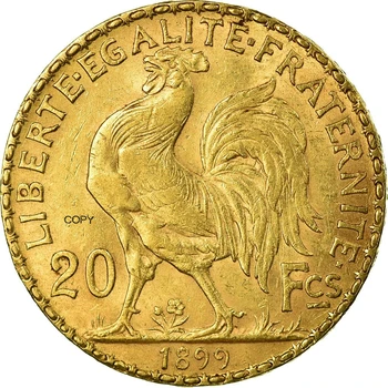 Franța 1899 20 De Franci De Aur Marianne Cocoșul A Treia Republica Alama Metal De Copia Fisei Liberte Replica De Producție