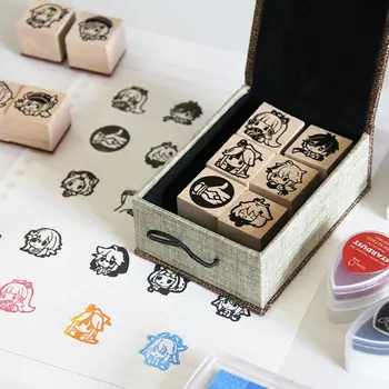 Genshin Impact Yae Miko din Lemn, Cauciuc Stampile Set DIY Meșteșug Ștampilă Ștampilă de Cauciuc Pentru o Carte de Ziua de naștere a Face Scrapbooking Papetărie