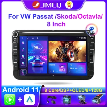 JMCQ Android 11 8 Inch Radio Auto Multimedia Player Video Stereo Pentru Volkswagen VW Passat /Skoda/Octavia/Polo/ Carplay Unitatea de Cap