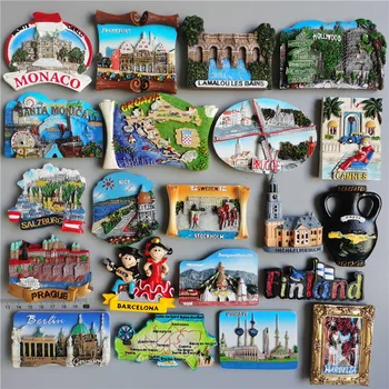 Magneti de frigider Monaco Croația, Suedia Nepal Germania, Franța, Spania, Kuweit Lume Suveniruri Turistice de colectare autocolante frigider