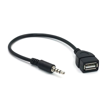 Masina MP3 Player Converter 3.5 mm de sex Masculin AUX Jack Audio Mufă USB 2.0 de sex Feminin Cablu Convertor Cablu Adapte