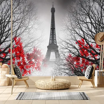 Moderne Personalizate Detașabil Opțional Turnul Eiffel Oraș European imagini de Fundal pentru Camera de zi de Perete de Hârtie Murală Role Decor Acasă Vinil