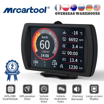 MRCARTOOL M90 Auto OBD-II & GPS Off-Road Panta Metru Vitezometrul contorul de parcurs de Alarmă de Securitate Multifuncțional HUD Head Up Display