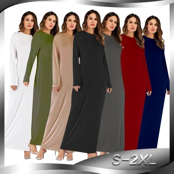 Musulman Abayas pentru Femei Dubai 2022 Turcia Modale Bumbac Tricou Eid Rochii pentru Femei Ramadan Abaya Femme Islam Abayat