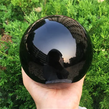 Naturale Obsidian Negru Sfera de Cristal Piatră de Vindecare Acasă decorare cadou 1buc