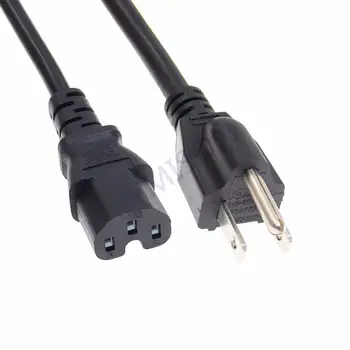 NOI 3 penis Cablu de Alimentare NEMA 5-15P să IEC320 C15 Cablu de Extensie Pentru Laptop AC Adaptor Duce 16AWG Cablu de Alimentare, American să C15