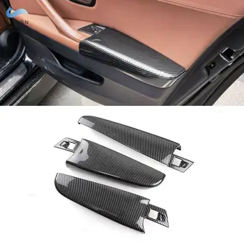 Pentru BMW Seria 5 F10 F18 2011 - 2017 LHD/RHD Fibra de Carbon Textura Auto Interior Usa Maner Cotiera Capacul Panoului de Protecție Trim