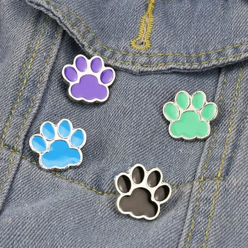 Pisică Câine Laba Gheare Email Pin Urme Broșe Sac Insigne, Tricouri Haine Accesorii Pictograma Buton De Metal Bijuterii Cadouri Prieteni
