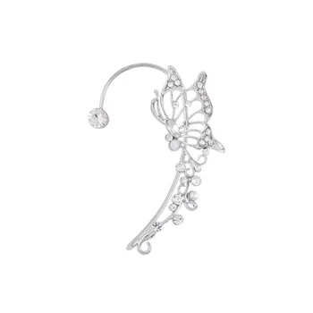 Stralucitor Zirconiu Cercei Fluture Femei Non Perforate Zână Ureche Clip Gol dintr-O bucata Cercei Petrecere de Logodnă Ornamente