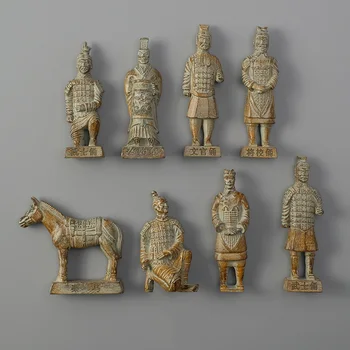 Suveniruri turistice în Xi ' an, China magneți de frigider vechi de teracotă warriors cai frigider Antic Chinez de soldați autocolant