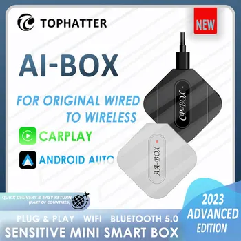 Tophatter Carplay AI Cutie USB Plug and Play Auto OEM Cablu CarPlay la Wireless CarPlay Linux Sistem Rapid de Conectare Smart Mini AI Cutie