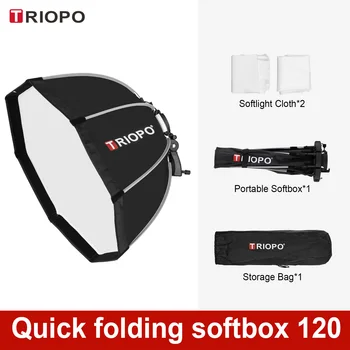 TRIOPO 55cm 65cm 90cm 120cm Umbrela Softbox cu mâner Pentru Godox Flash Speedlite Fotografie de Studio Foto Accesorii Cutie Moale