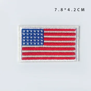 U. S. Un Steag Național Brodate fir American Flag Patch-uri Brodate Patriotic statele UNITE ale americii tactici Militare Patch Fier-Pe Orice articol de Îmbrăcăminte