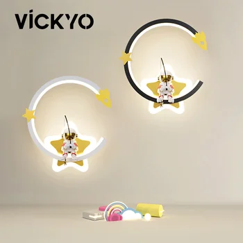 VICKYO Moderne de Perete Lampi LED de Interior Tranșee Lampa de Dormitor, Camera de Copii Moderna Decor Acasă Creative Astronaut Lumina de Noapte