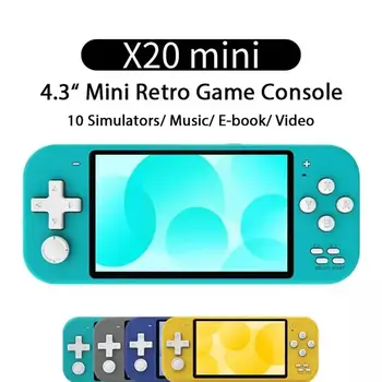X20 Mini Consola de jocuri Video Built-in 1000 Jocuri HD Portabil Retro Consolă de jocuri Video Player Pentru MAME/GBC/MD/FC/SFC Copii Gif R1S2