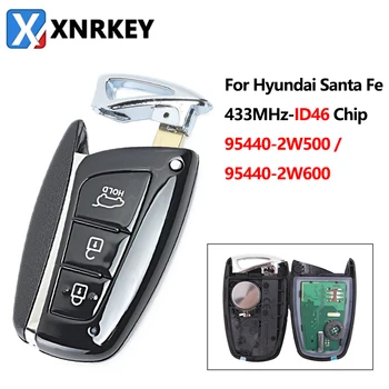 XNRKEY 3 Buton Inteligent de la Distanță Cheie de Masina 433Mhz ID46 Chip pentru Hyundai Santa Fe 2012-2015 FCC ID: 95440-2W500/95440-2W600 Cheie de Masina