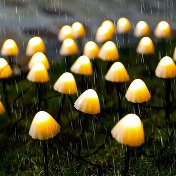 10/20/30BUC Mini Ciuperci Solare Șir de Lumină în aer liber Patio Cale Peisaj de Basm Lumină Curte Gazon Solare Țăruși de Împământare Lampa