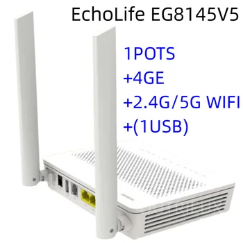 100% Original, Nou HW EG8145V5 fibre router Gpon ONU FTTH BX 4GE 2.4 G/5G Dual Wifi Cu limba engleză Modem Router huawei 8145c Epon