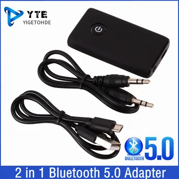 2 in 1 Wireless Bluetooth 5.0 Transmițător Receptor Chargable Pentru TV, PC, Boxe Auto de 3.5 mm AUX de Muzică Hifi Audio Adapter