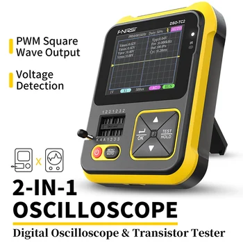 2 în 1 Osciloscop Portabil Tranzistor Tester 200kHz lățime de Bandă De 2,4