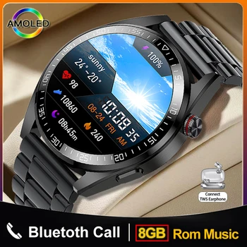 2022 Ceas Inteligent Bărbați 454*454 Ecran AMOLED Întotdeauna Display ceas Bluetooth Apel de Muzică Locale Smartwatch 8G ROM Sport Fitness Ceas
