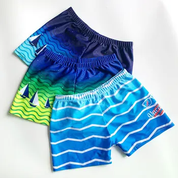 2022 Copii Pantaloni de Plajă cu Dungi Gradient de Înot Trunchiuri de Boxer cu uscare Rapida de Vara, Costume de baie, Pantaloni de Plajă Băieți Trunchiuri de Înot